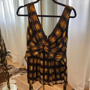 BCBG Max Azria 100% Silk Sleeveless Top, Size S